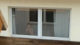 Neighbor Teen watch window sex and film with cellphone(zoom)