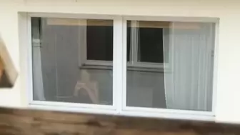 Neighbor Teen watch window sex and film with cellphone(zoom)