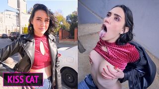 Jizz on me like a Pornstar - Public Agent PickUp Student on the Street and Hammered / Kiss Cat