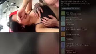 Teenie lovers being romantic on periscope (non-nude)