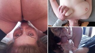 Good Morning Facefuck for sub lady with giant natural titties