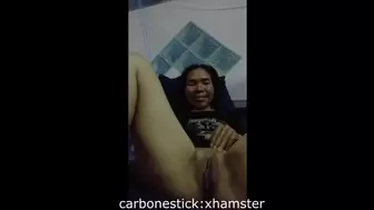 Chinese GF show her twat and play