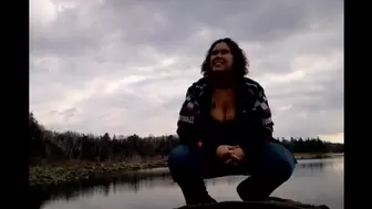 Back to Nature with a BIG BREASTED WOMAN