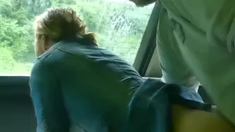 ⎮REMOTE TOY⎮LOUD⎮WET VAGINA Hitchhiker Sweety MASTURBATE in Car and Gets SLAMMED HARD in the back