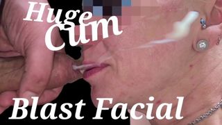 Massive Spunk Blast Sperm Shot, Sperm Shot on my Wifey's Face, Enormous Cum-Shot by Feetcouple69