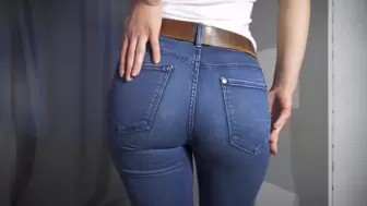 Perfect Teeny Behind In Tight Blue Jeans Tease 4K