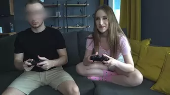 A Game Of Console With A Stepsister Turned Into A Hard Fuck Of Her Narrow Twat - Anny Walker