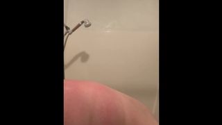 Belly play in the shower