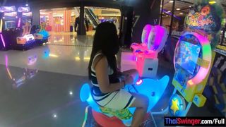 Chinese homemade teeny GF plays with a vibrator toy after a day of fun