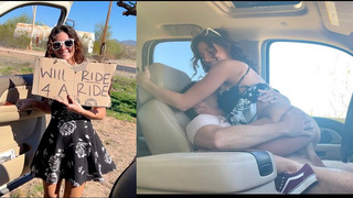 Sexy Hitchhiker with No Panties: "Will Ride four A Ride"