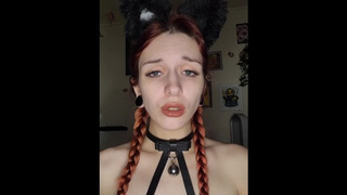Collared Cat Bitch With Braids Gorgeous Agony Jingle Bell