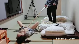 Personal SM tape Sex slave in Yukata.Thai-style inn.Rope whip brush toy.浴衣のマゾ奴隷。【あまいSM せつないSM】