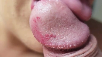 Blowing off Bf's Hard Throbbing Dick - He can barely handle my strong mouth!