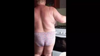 naked stepmom dancing in the kitchen