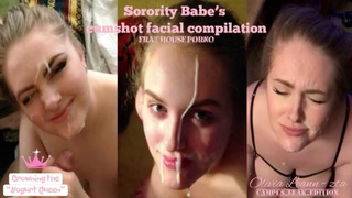 Sorority babe's cums on cum-shot compilations
