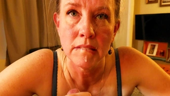 The older ex-wife of a Pastor swallows the schlong of a fresh member of her church. The Pastor's Ex-Wife three