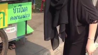 Hijab candid abaya