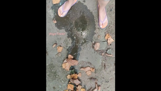 She made a monstrous puddle outdoor. Watch Top Urination movie with Pee Reverse at the end