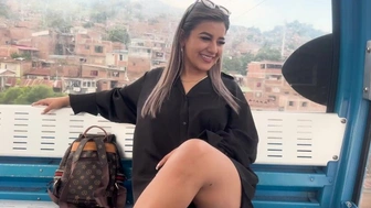 Outdoor Oral Sex & Ride to my Stepbrother's Best Friend while riding the cable car in my city!