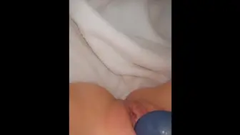 Up close squirting- solo female rides herself hard