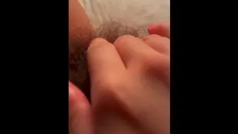 Fingering my hairy wet snatch I was so horny ASMR twat sounds