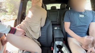 My Muslim Wifey's First Dogging in public. French hiker almost ripped her vagina apart.