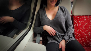 Very Risky Sex on Real Public Train Ended with Facial in to the Her Giant Rear-end Real Amateurs Dada Deville