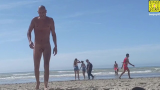 French Small Prick Exposed At The Beach