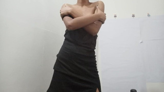 Desi College Lady Doing Striptease Anal Snatch Closeup