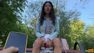 Gf gets orgasms in a public park and I control it with a toy from Flirtwithsb