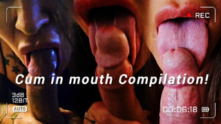 [4K] Sperm in Mouth Compiliation! Deepthroat and spunk dripping!