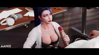 K/DA Kai'Sa Blowing your Enormous Dick for Exam Answers [League of Legends] [3D Asian cartoon] [Bj] [Anal]