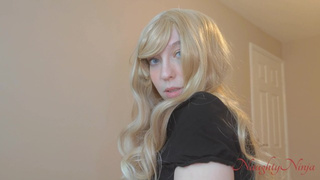 Step-Mom Accidently Falls on my Meat while She Cleans around Me