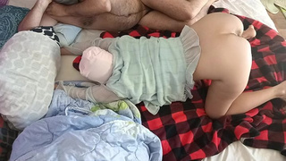 Erotic massage with a sweet amateurs lovers. Crazy sex in the bedroom, homemade lovers.