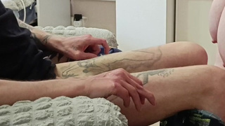 I do bj oral sex and jerk off a friend's meat until he climax