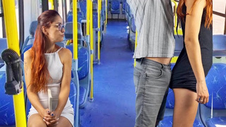Public transport worker humps kinky chick in short dress!