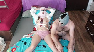 Home-made lovers has crazy sex in the bedroom. Homemade lovers takes a bath, ex-wife with hairy snatch, monstrous