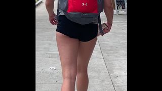 Sexy Volleyball Legs and Booty Walking