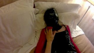 Hotwife Cinn's rubber mask gets tested with MW's cock