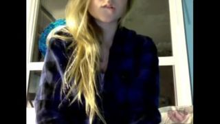 Hot Blonde with Big Tits Plays the Omegle Game