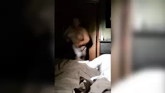 Ugly pot belly pig Krissy walks thru the house nude 6-16-17