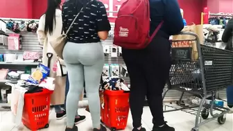 Bubble Booty Latina Teen Vpl in Grey See-Thru Spandex