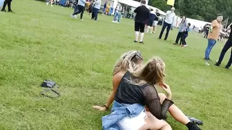 Candid hot blonde perfect booty in tight white shorts