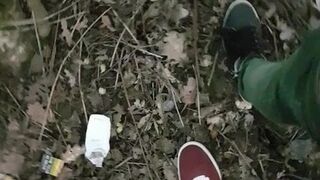 Cheating girlfriend, quickie in the woods