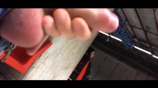 Meat flashing and Jizz for a Teeny in Subway