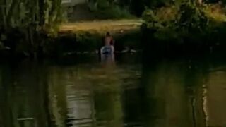 lovers caught fucking at a public lake - hidden sex