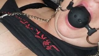 wifey tied up, humiliated forced to taste own cunt juice